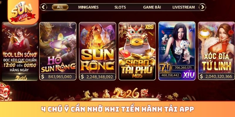 Top 4 Lưu Ý Khi Tải App Sunwin Cho Điện Thoại Android Và iOS 3 4 chú ý cần nhớ khi tiến hành tải app