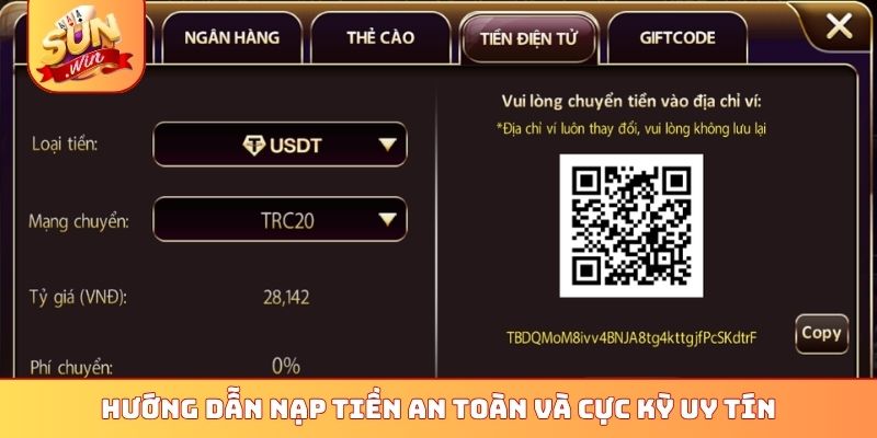 Hướng dẫn nạp tiền an toàn và cực kỳ uy tín